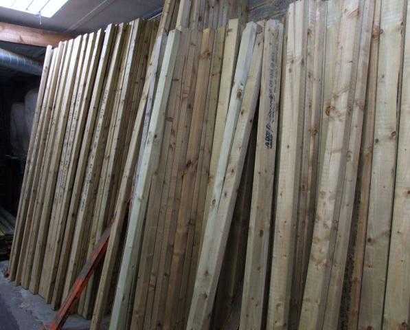 A stack of Stocked Carcassing Timber planks