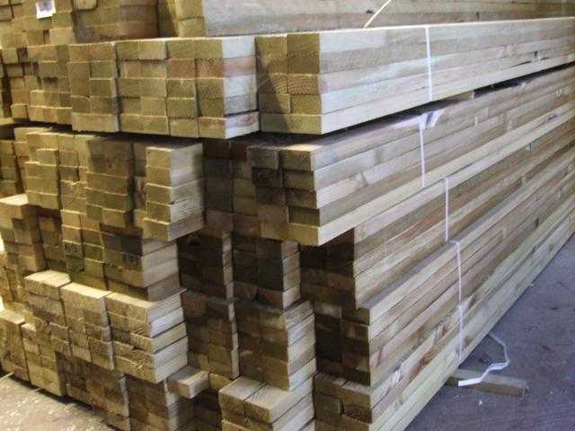 A stack of Stocked Carcassing Timber planks
